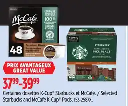 Canadian Tire Keurig Selected Starbucks and McCafe K-Cup Pods offer