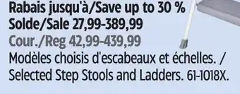 Canadian Tire Mastercraft Selected Step Stools and Ladders offer
