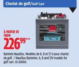 Canadian Tire Motomaster Nautilus Batteries offer