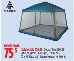 Canadian Tire Woods 12 x 12´ Easy Up Screen House offer