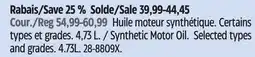 Canadian Tire Mobil 1 Synthetic Motor Oil offer