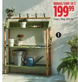 Canadian Tire Canvas Calla Planting Bench with Pots offer