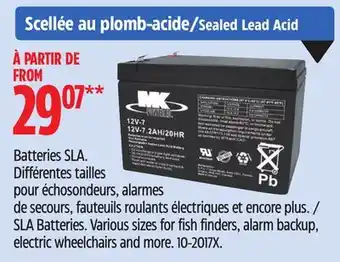 Canadian Tire SLA Batteries offer