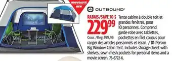 Canadian Tire Outbound 10-Person Big Window Cabin Tent offer