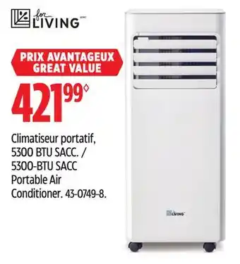 Canadian Tire FOR LIVING 5300-BTU SACC Portable Air Conditioner offer