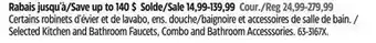 Canadian Tire Selected Kitchen and Bathroom Faucets offer