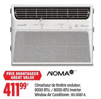 Canadian Tire NOMA 8000-BTU Inverter Window Air Conditioner offer