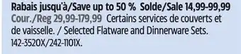 Canadian Tire Master Chef Selected Flatware and Dinnerware Sets offer