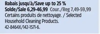 Canadian Tire Mastercraft Selected Household Cleaning Products offer