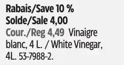 Canadian Tire White Vinegar, 4L offer