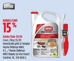 Canadian Tire Ortho Home Defense MAX Ready-to-Use Insect Control, 4L offer