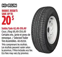 Canadian Tire hi-Run Selected Trailer Tire Assemblies offer