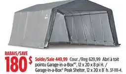 Canadian Tire Shelterlogic Garage-in-a-Box Peak Shelter offer