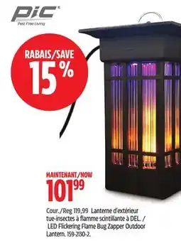 Canadian Tire LED Flickering Flame Bug Zapper Outdoor Lantern offer