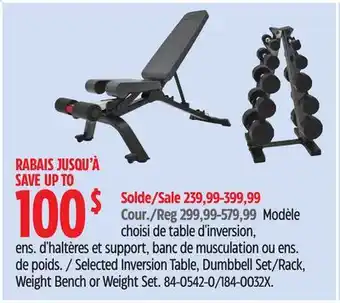 Canadian Tire Weight Bench or Weight Set offer