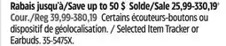 Canadian Tire Selected Item Tracker or Earbuds offer