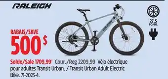 Canadian Tire Raleigh Transit Urban Adult Electric Bike offer