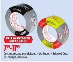 Canadian Tire Cantech Selected Duct or Foil Tape offer