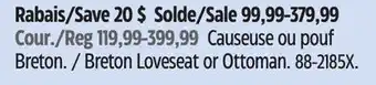 Canadian Tire Breton Loveseat or Ottoman offer