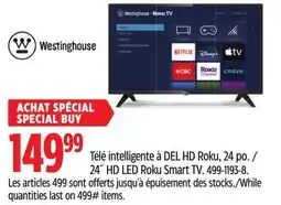 Canadian Tire 24˝ HD LED Roku Smart TV offer