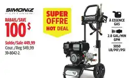 Canadian Tire Simoniz 2.8 GAL/MIN GPM LB/PO2/PSI offer