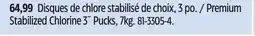 Canadian Tire Aquarius Premium Stabilized Chlorine 3˝ Pucks, 7kg. 81-3305-4 offer