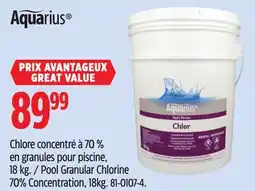 Canadian Tire Aquarius Pool Granular Chlorine 70% Concentration, 18kg offer