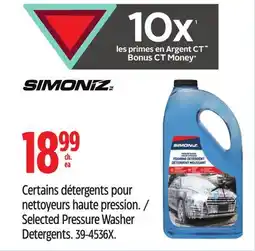 Canadian Tire SIMONIZ Selected Pressure Washer Detergents offer