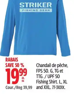 Canadian Tire Striker UPF 50 Fishing Shirt offer
