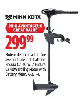 Canadian Tire MINN KOTA C2 40W Trolling Motor with Battery Meter offer
