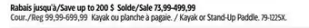 Canadian Tire Kayak or Stand-Up Paddle offer