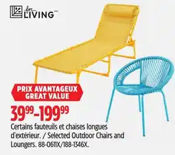 Canadian Tire Selected Outdoor Chairs and Loungers offer