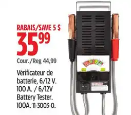 Canadian Tire Motomaster 6/12V Battery Tester offer