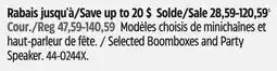 Canadian Tire Proscan Selected Boomboxes and Party Speaker offer