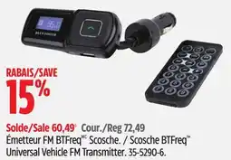 Canadian Tire Scosche BTFreq Universal Vehicle FM Transmitter offer