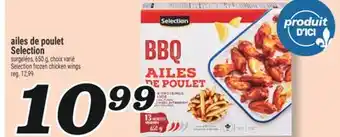 Marché Richelieu AILES DE POULET SELECTION | SELECTION FROZEN CHICKEN WINGS offer