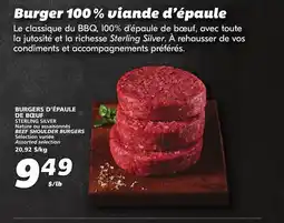 IGA STERLING SILVER BEEF SHOULDER BURGERS offer