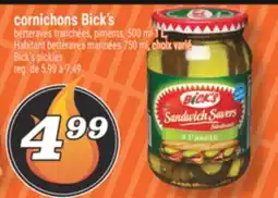 Marché Richelieu CORNICHONS BICK'S | BICK'S PICKLES offer