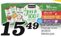 Marché Richelieu JUS SELECTION | SELECTION JUICE offer