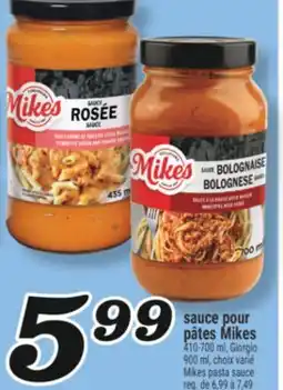 Marché Richelieu SAUCE POUR PÂTES MIKES | MIKES PASTA SAUCE offer