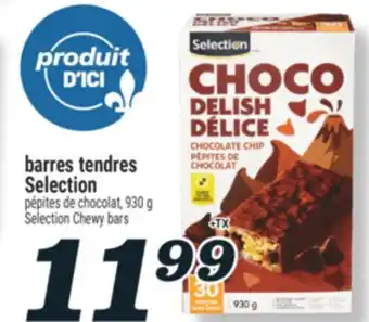 Marché Richelieu barres tendres Selection pépites de chocolat, | Selection Chewy bars offer