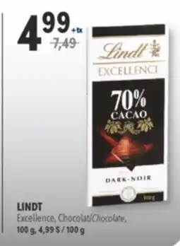 Familiprix LINDT, Excellence, Chocolate, 100 g offer