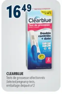 Familiprix CLEARBLUE, Selected pregnancy tests, pack of 2 offer