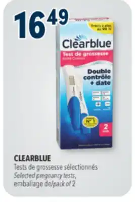 Familiprix CLEARBLUE, Selected pregnancy tests, pack of 2 offer