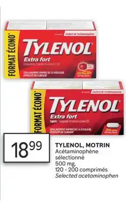 Brunet TYLENOL, MOTRIN Acétaminophène sélectionné 500 mg offer