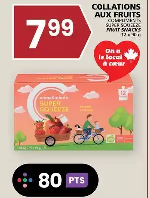 Rachelle-Bery Grocery COMPLIMENTS SUPER SQUEEZE FRUIT SNACKS offer