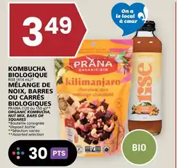 Rachelle-Bery Grocery RISE (414 mL) PRANA (120 or 150 g) ORGANIC KOMBUCHA, NUT MIX, BARS OR SQUARES offer