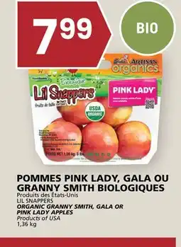 Rachelle-Bery Grocery LIL SNAPPERS ORGANIC GRANNY SMITH, GALA OR PINK LADY APPLES offer