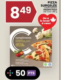 Rachelle-Bery Grocery COMPLIMENTS FROZEN PIZZA offer