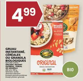 Rachelle-Bery Grocery NATURE'S PATH ORGANIC INSTANT OATMEAL, CEREAL OR GRANOLA offer